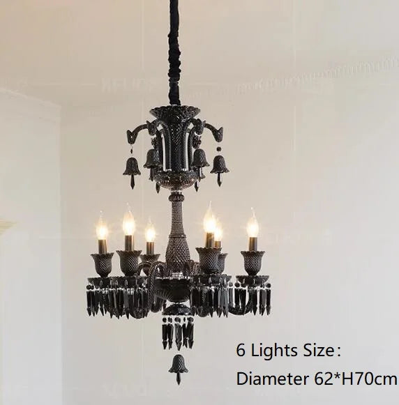 Luxury Black Crystal Chandelier – Modern Home Villa & Hotel Lighting