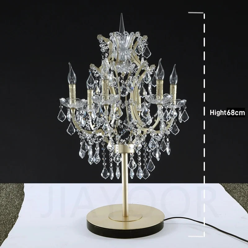 Luxury Crystal Floor Lamp – Vintage Retro LED Lighting