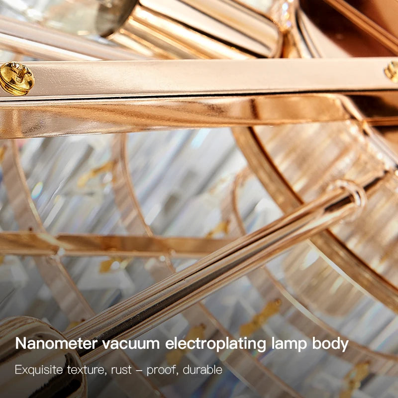 Luxury Crystal Staircase Chandelier – Modern Duplex Villa Lighting