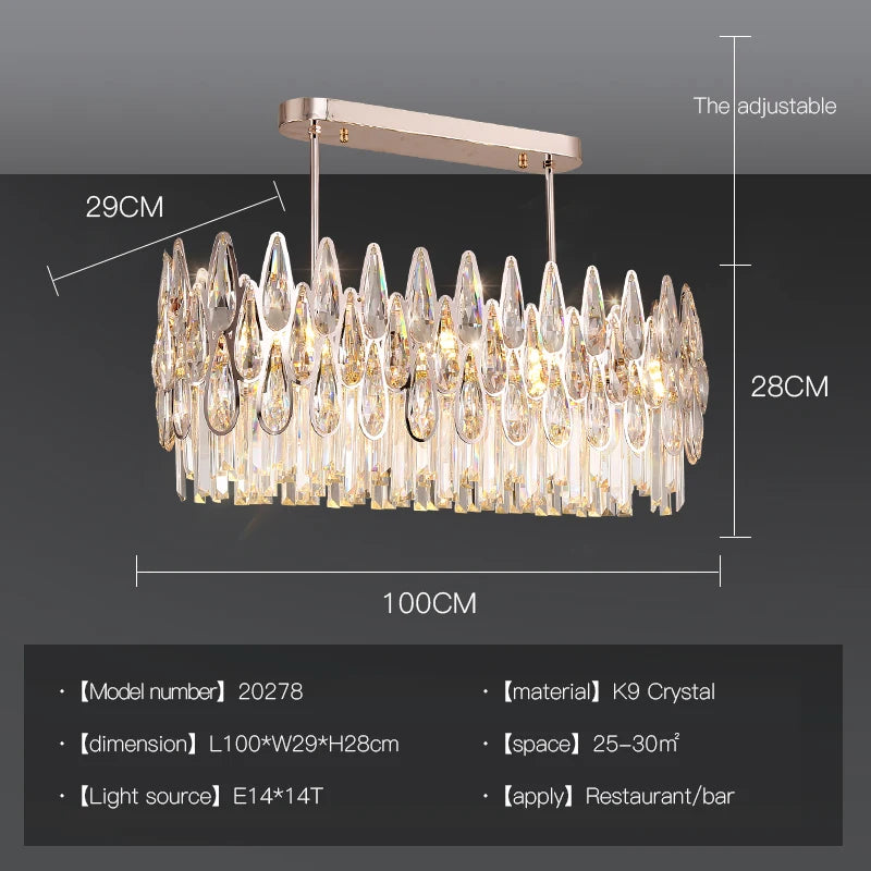 Luxury Crystal Staircase Chandelier – Modern Duplex Villa Lighting