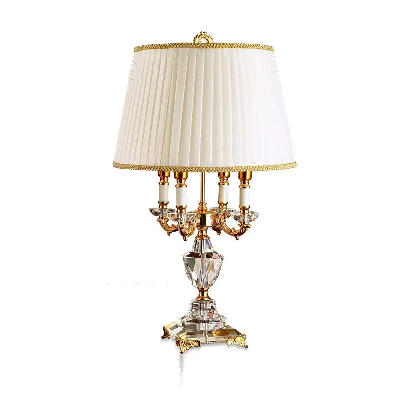 Luxury Crystal Table Lamp – Elegant Bedroom & Hotel Bedside Lighting