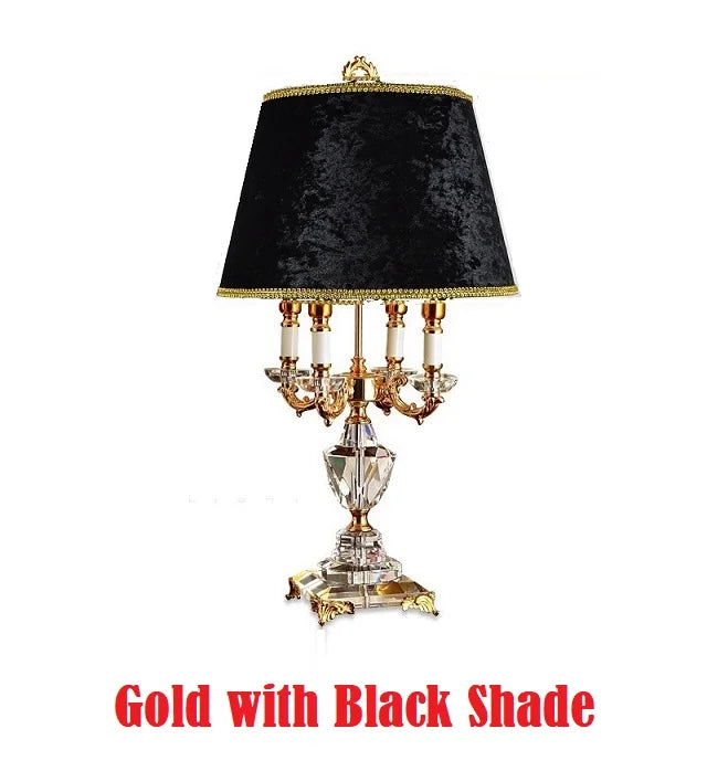 Luxury Crystal Table Lamp – Elegant Bedroom & Hotel Bedside Lighting