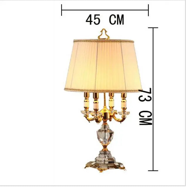 Luxury Crystal Table Lamp – Elegant Bedroom & Hotel Bedside Lighting