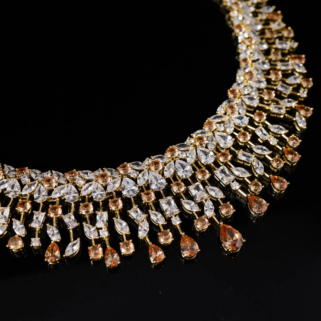 Luxury Cubic Zirconia Bridal Jewellery Set for Women Wedding Necklace