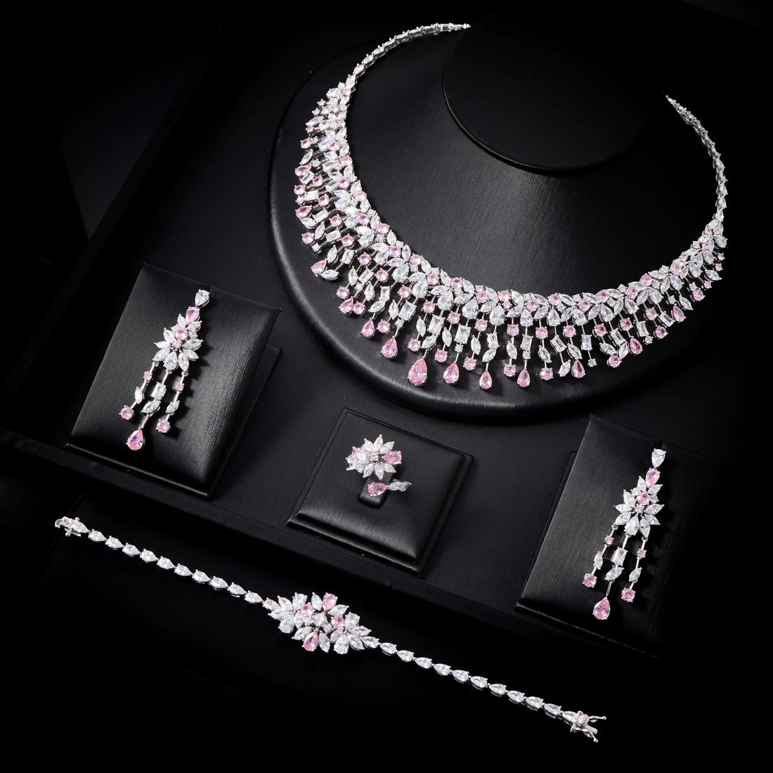 Luxury Cubic Zirconia Bridal Jewellery Set for Women Wedding Necklace