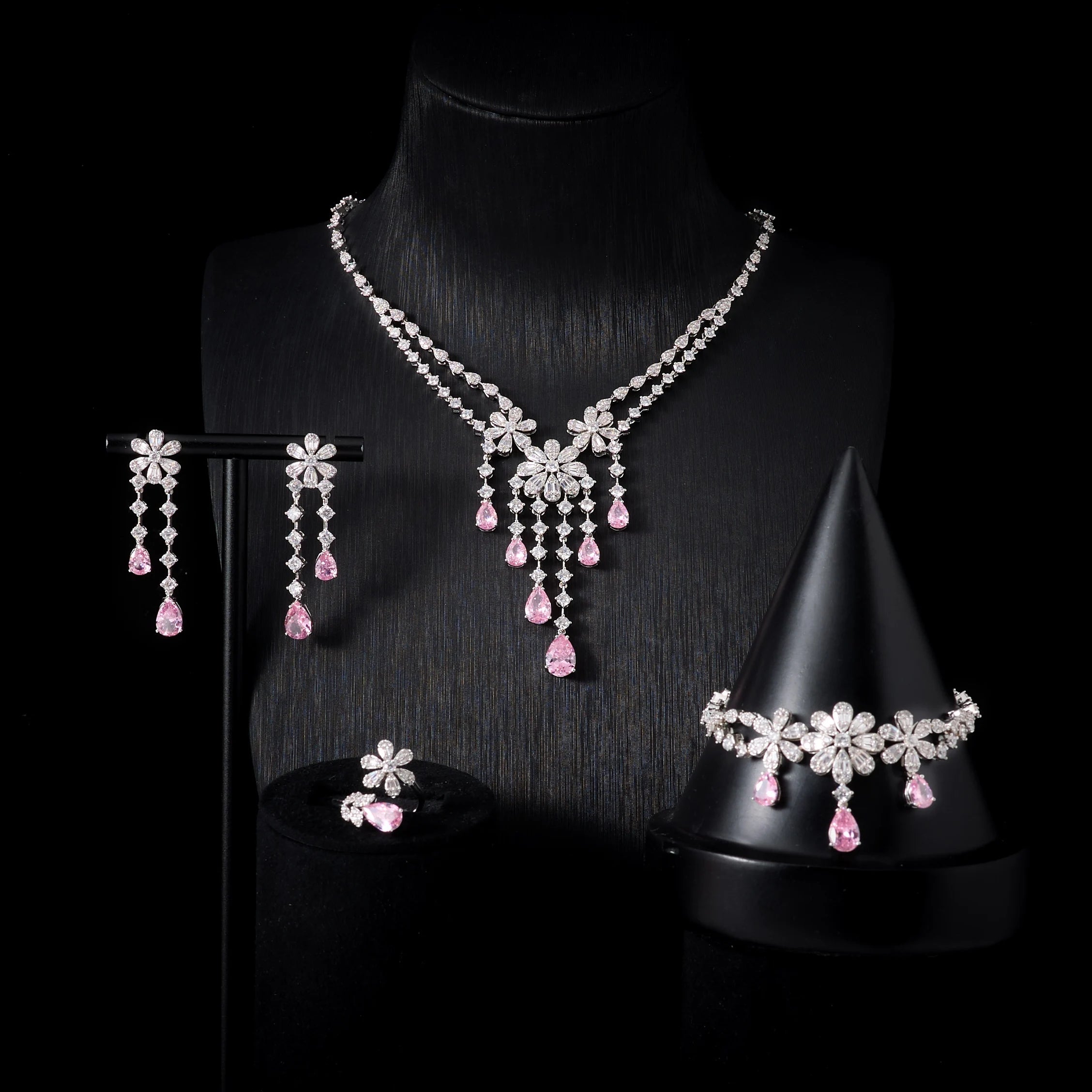 Luxury Cubic Zirconia Bridal Jewelry Set for Women