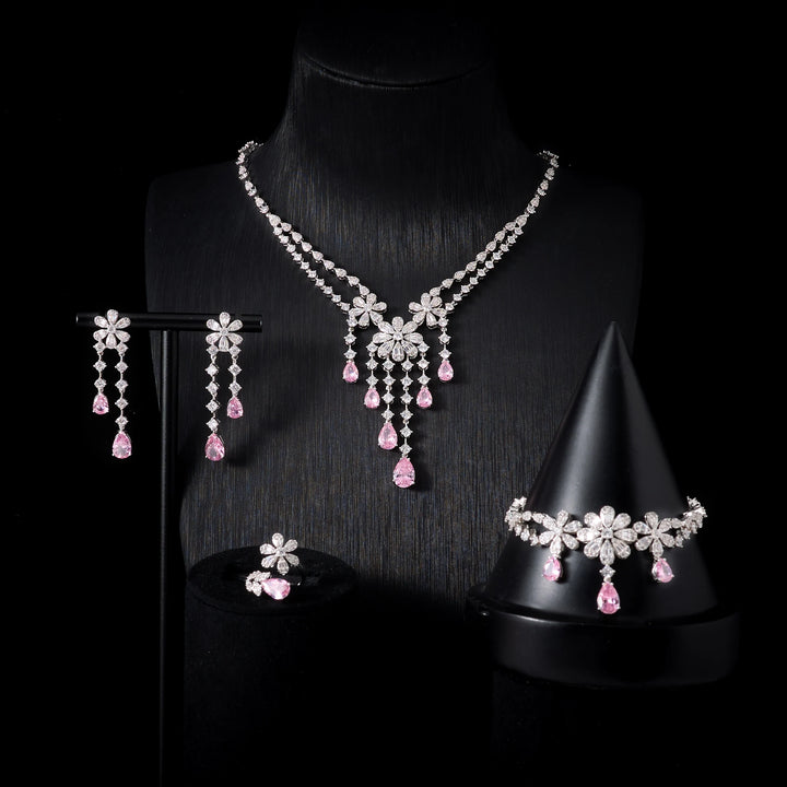Luxury Cubic Zirconia Bridal Jewelry Set for Women