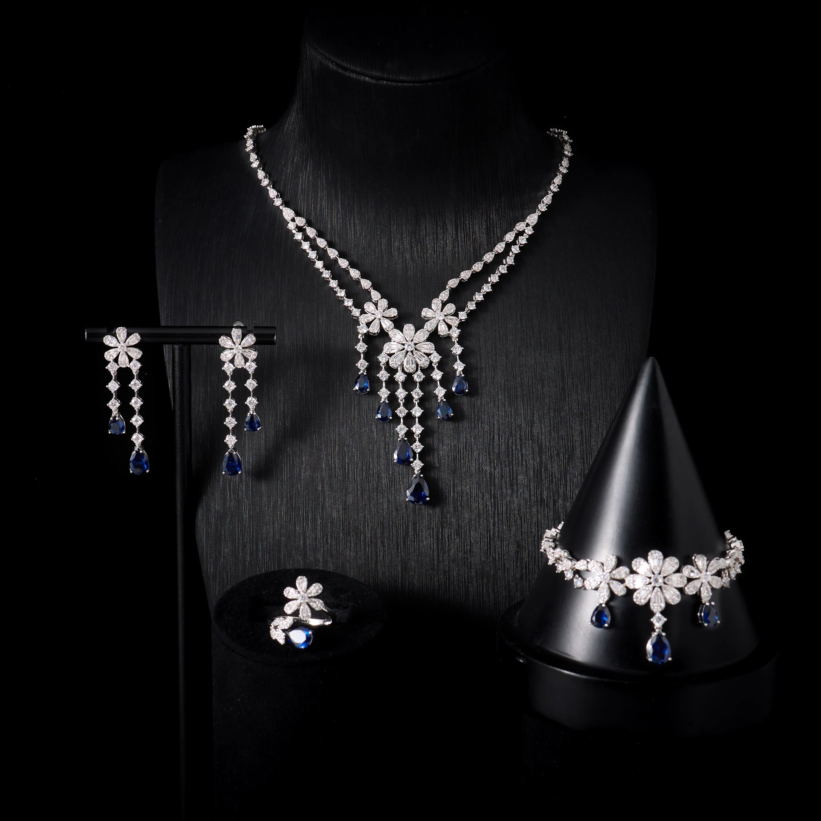 Luxury Cubic Zirconia Bridal Jewelry Set for Women