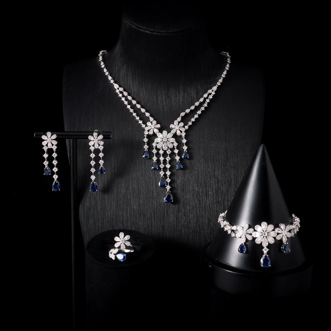 Luxury Cubic Zirconia Bridal Jewelry Set for Women