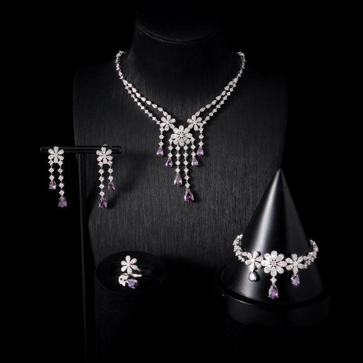 Luxury Cubic Zirconia Bridal Jewelry Set for Women