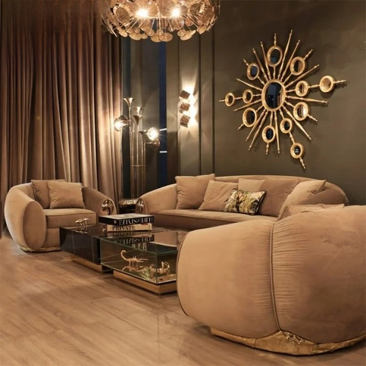 European Luxe Nubuck 3-Seater Designer Sofa