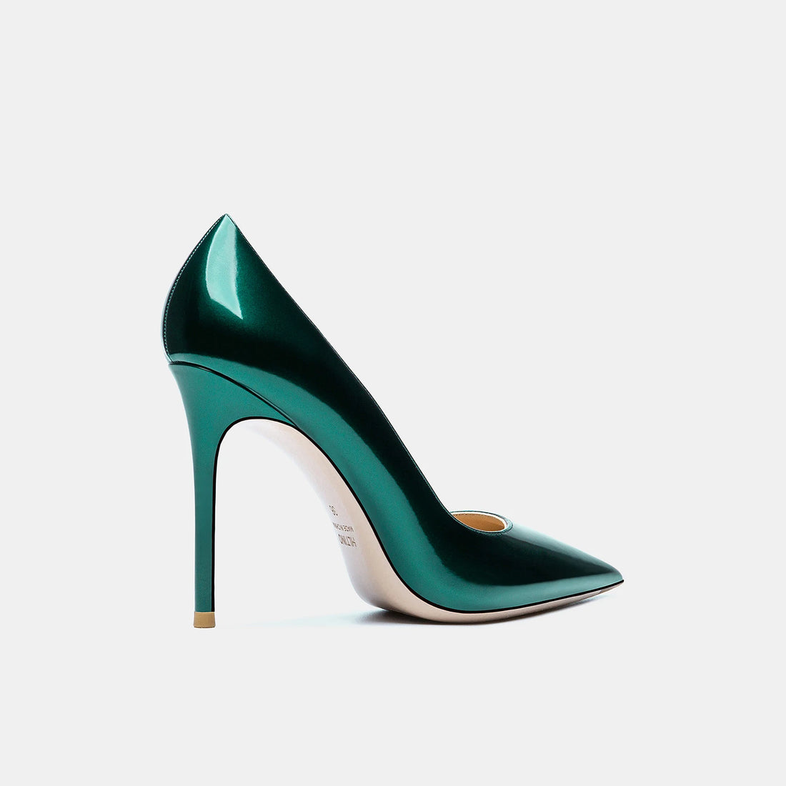 Luxury Green Patent Leather Women's High Heels – Elegant Pointed-Toe Stiletto Pumps