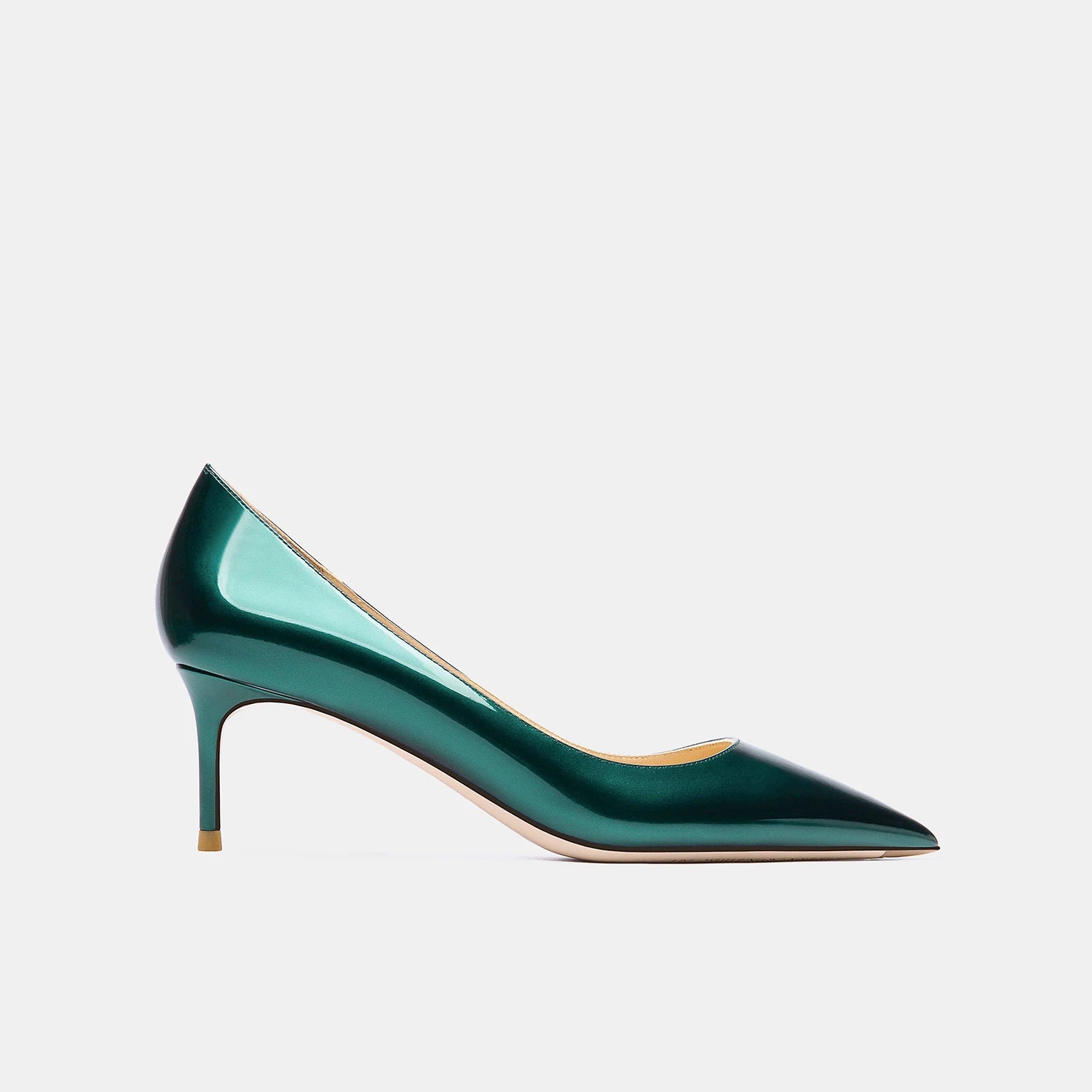 Luxury Green Patent Leather Women's High Heels – Elegant Pointed-Toe Stiletto Pumps