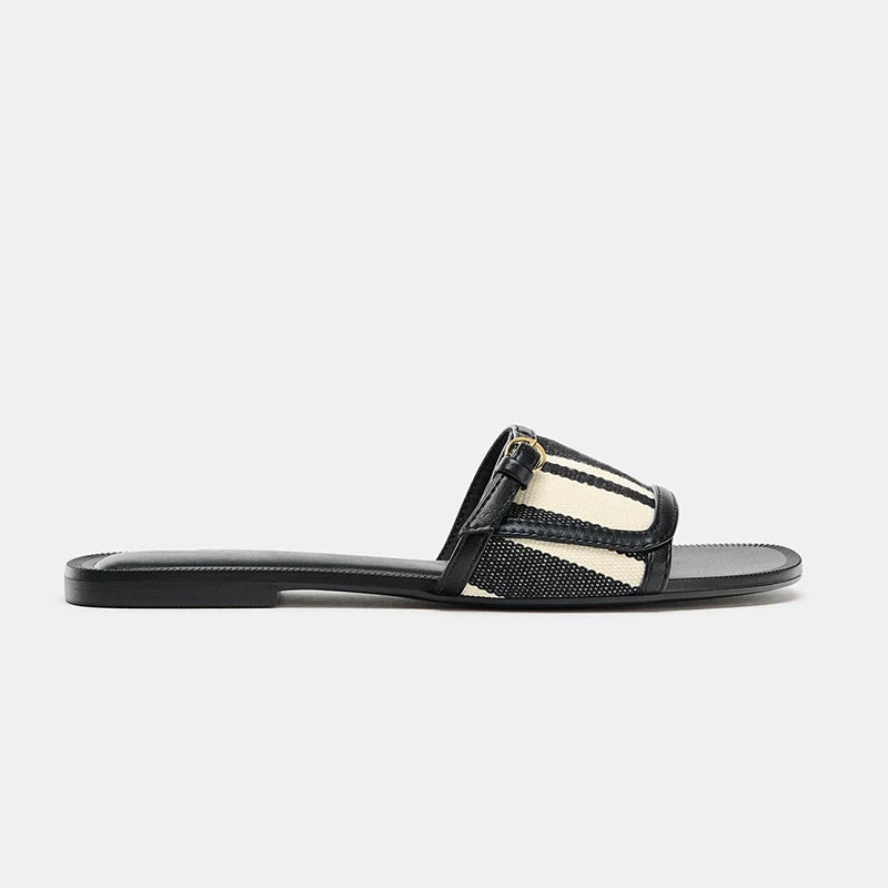 Luxury Nude Patent Leather Stiletto Heels for Women – Pointed-Toe Summer Mules