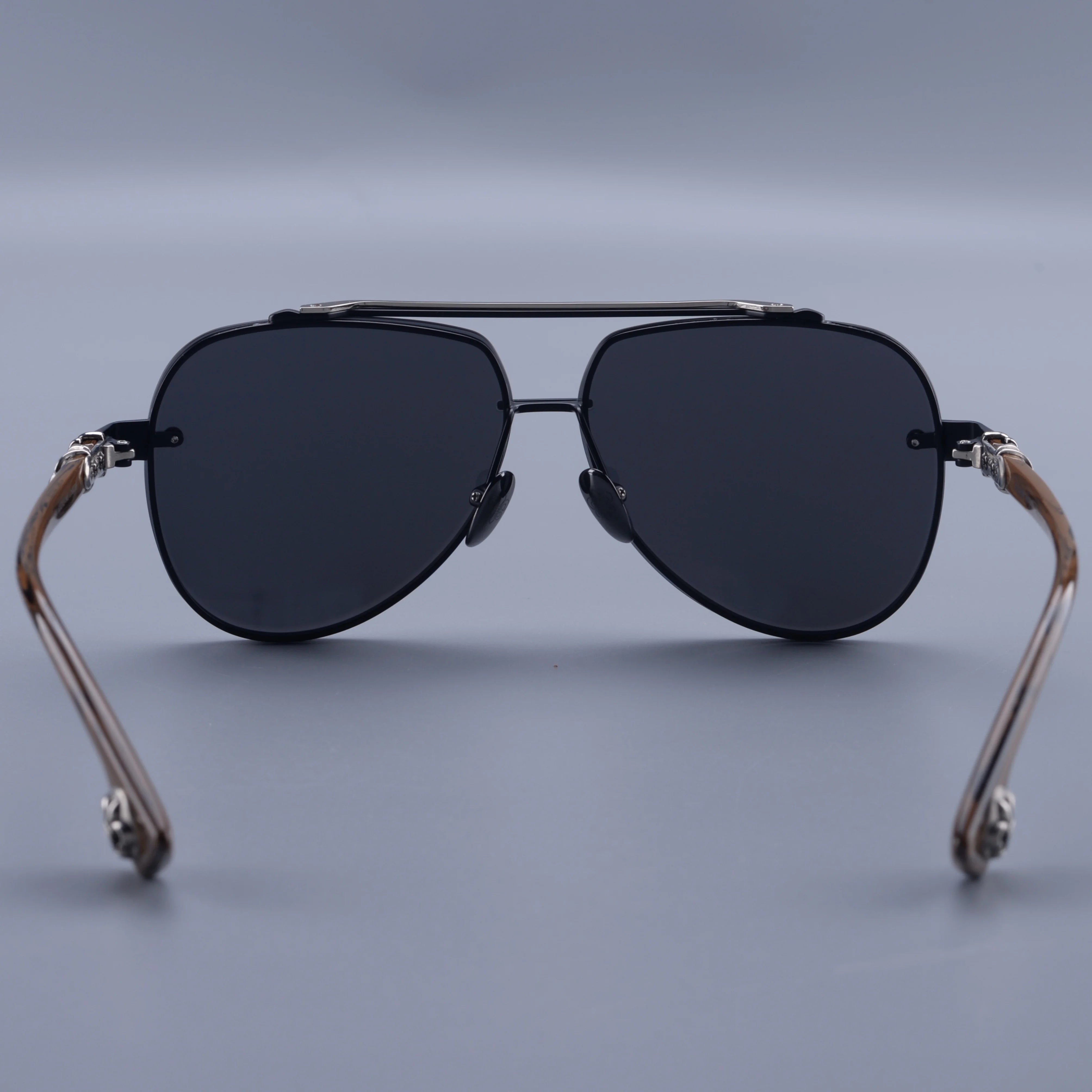 Luxury Titanium Pilot Sunglasses for Men Women – Retro Frameless UV400 Driving Eyewear