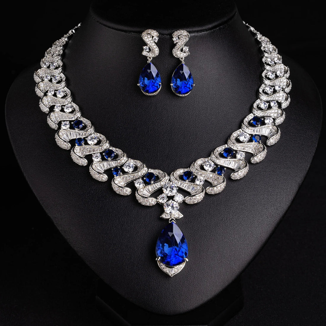 Luxury Women's Wedding Necklace and Earring Set – American Style Jewelry