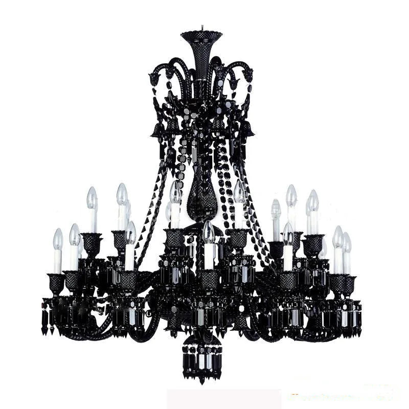 Luxury Black Crystal Chandelier – Modern Home Villa & Hotel Lighting