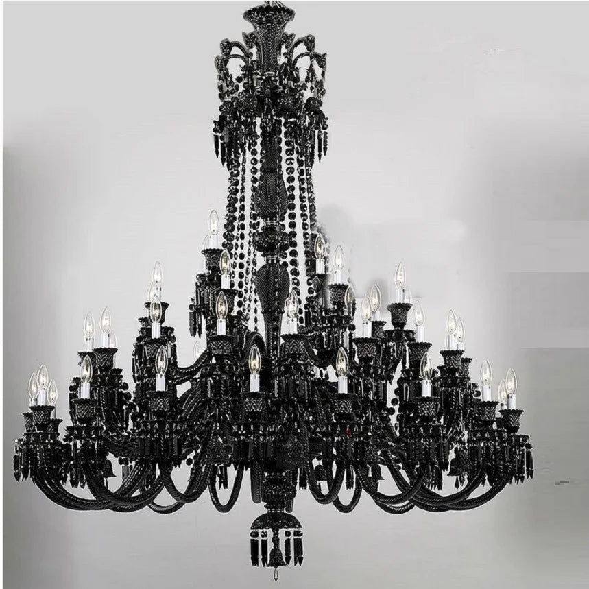 Luxury Black Crystal Chandelier – Modern Home Villa & Hotel Lighting