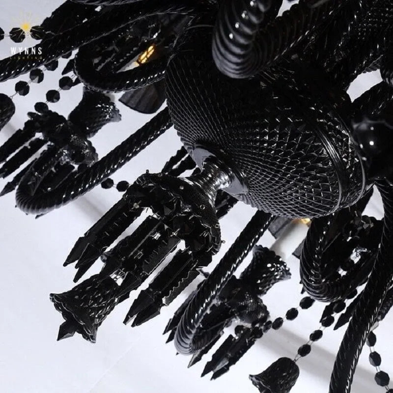 Luxury Black Crystal Chandelier – Modern Home Villa & Hotel Lighting