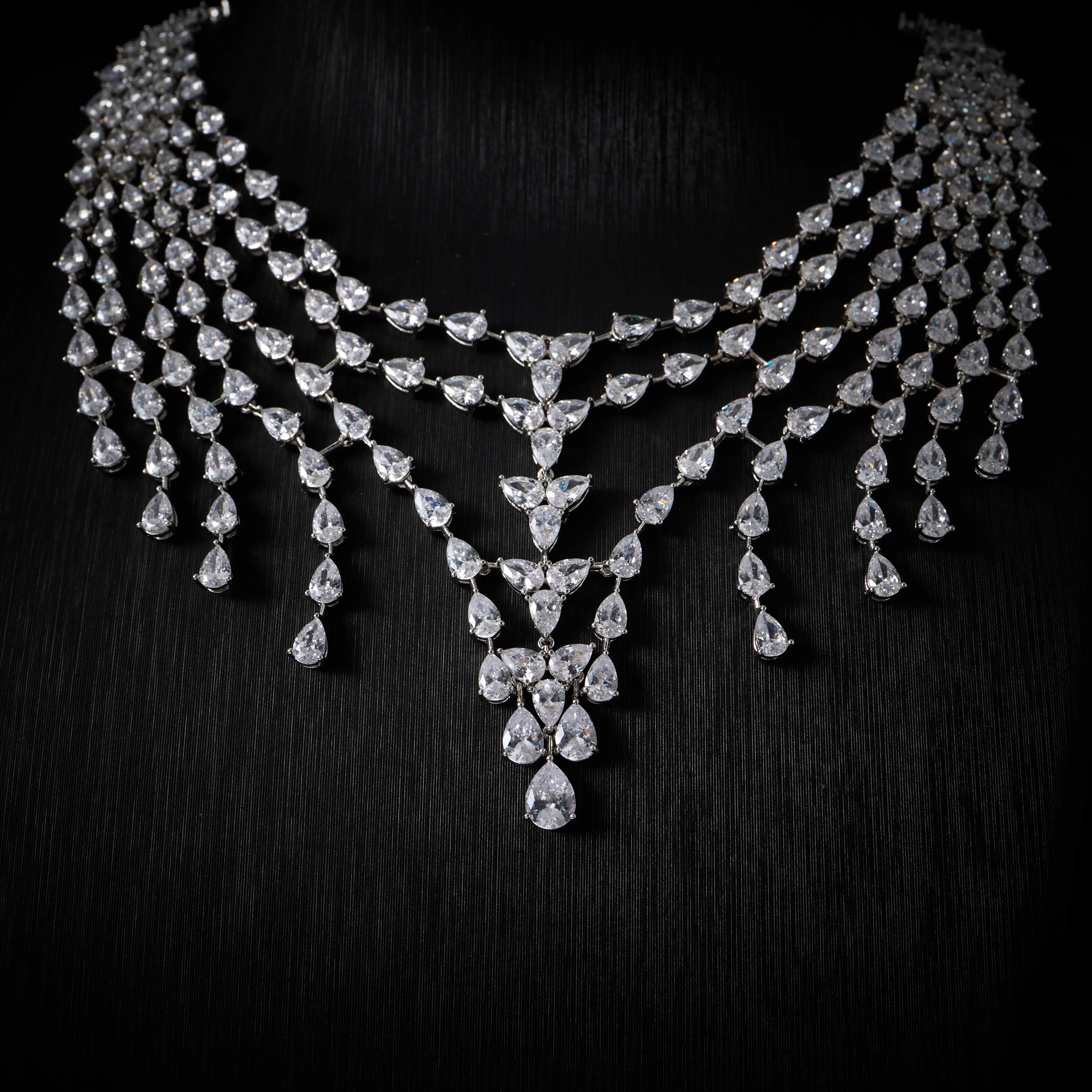 Luxury Coloured Cubic Zirconia Jewellery Set for Women