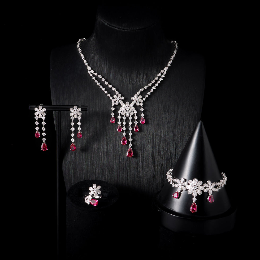 Luxury Cubic Zirconia Bridal Jewelry Set for Women