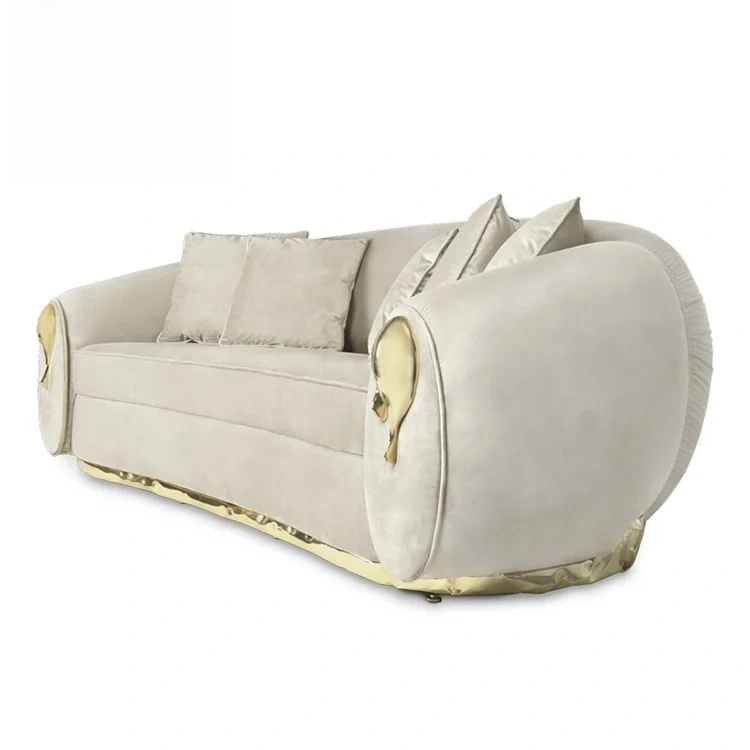 European Luxe Nubuck 3-Seater Designer Sofa