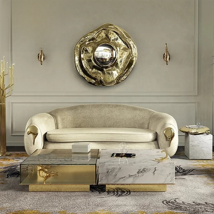 European Luxe Nubuck 3-Seater Designer Sofa