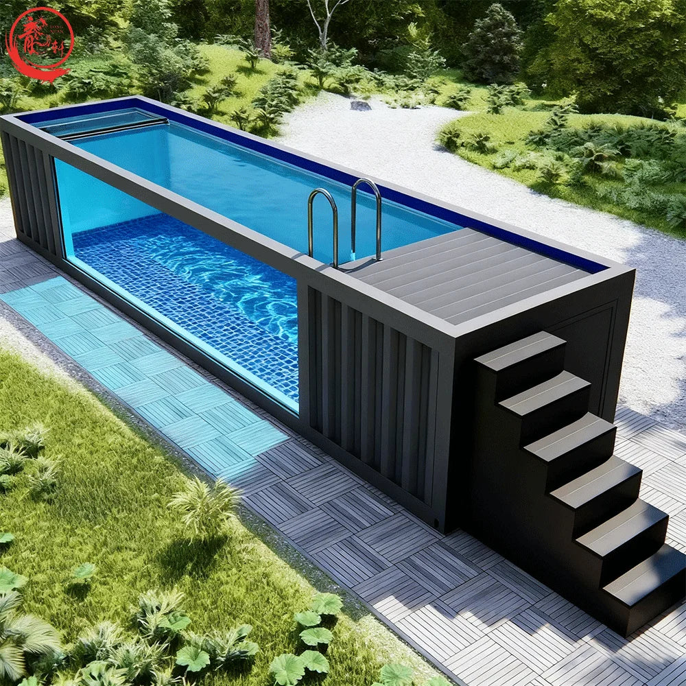 Modern luxe 20Ft above Ground Pool Swim Spa with accessories