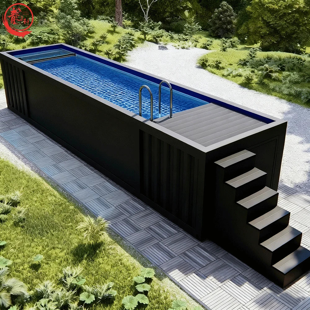 Modern luxe 20Ft above Ground Pool Swim Spa with accessories
