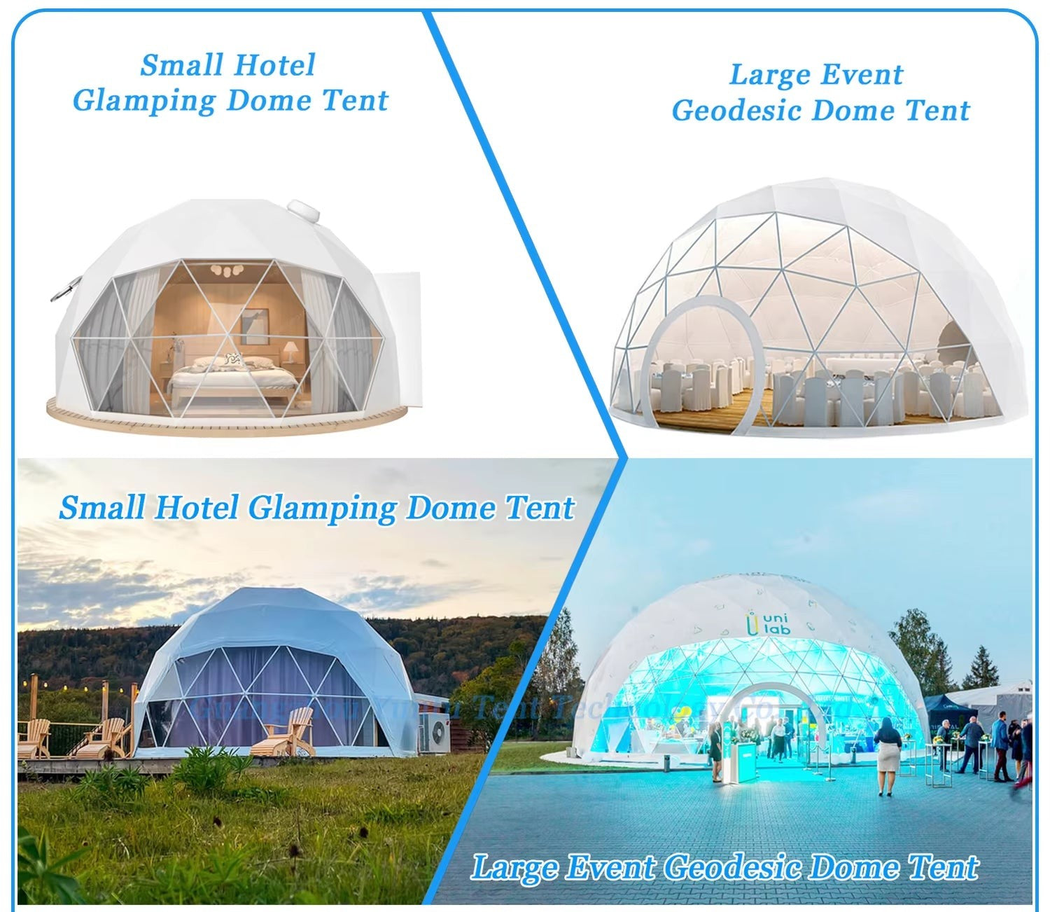 Luxury Resort Hotel House Winter Glamping Geodesic Igloo Dome Tent 6M with Clear Skylight