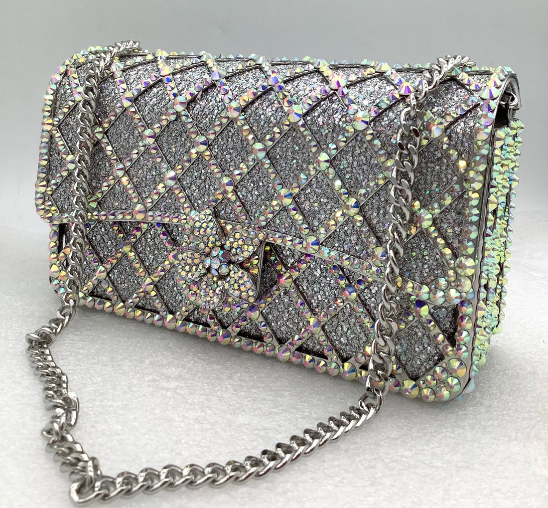 Luxury Rhinestone Shoulder Bag for Women – Crystal Diamond Evening Crossbody Handbag