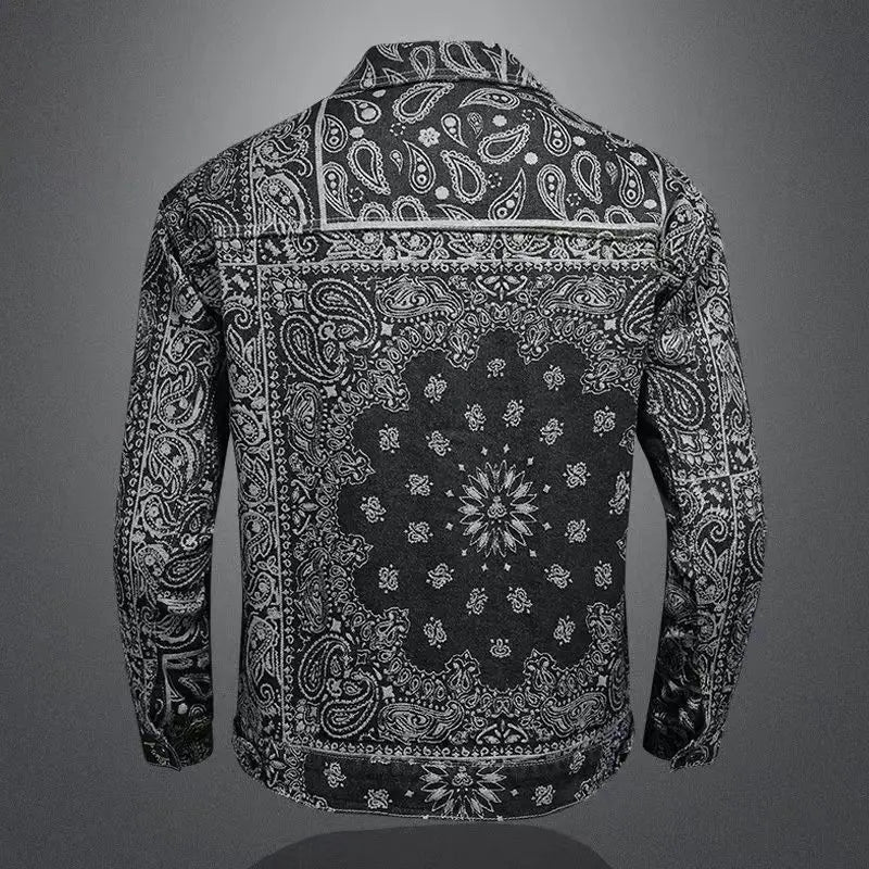 Men’s Oversized Denim Jacket – Vintage Cowboy Button-Up