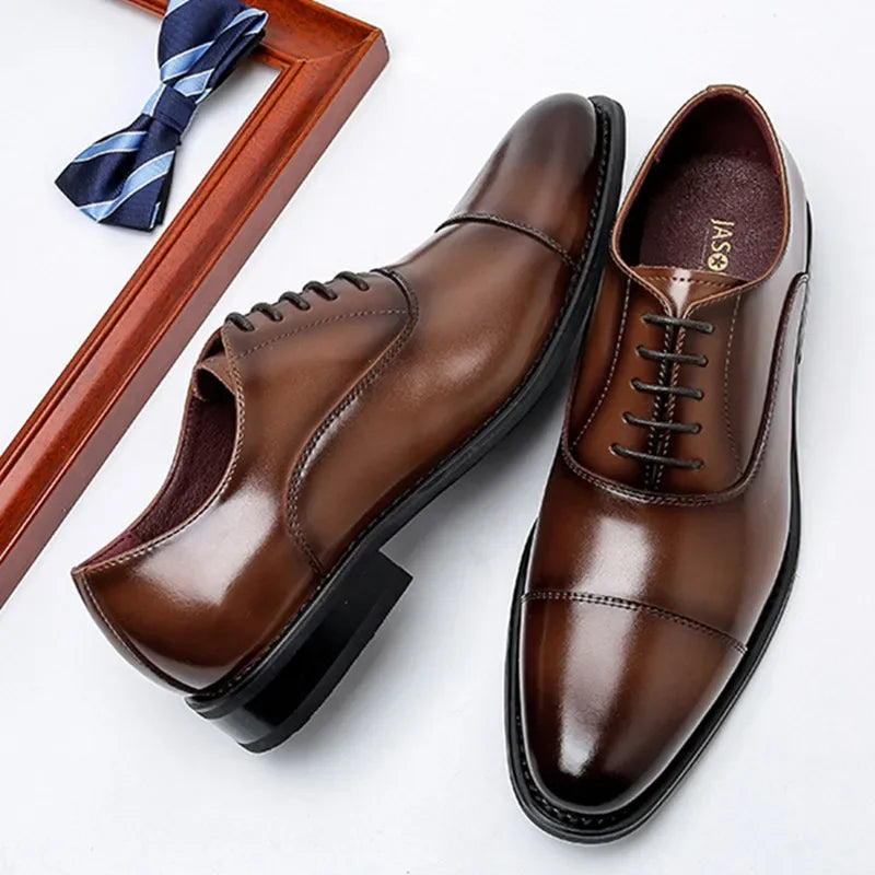 Men’s Genuine Leather Dress Shoes – Italian Style Business Formal Shoes