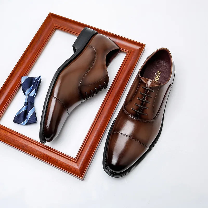 Men’s Genuine Leather Dress Shoes – Italian Style Business Formal Shoes