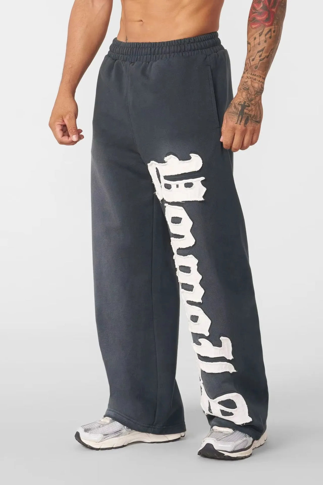 Men's Anime Collaboration Sweatpants - Wide-Leg Joggers Hip Hop Streetwear Pants