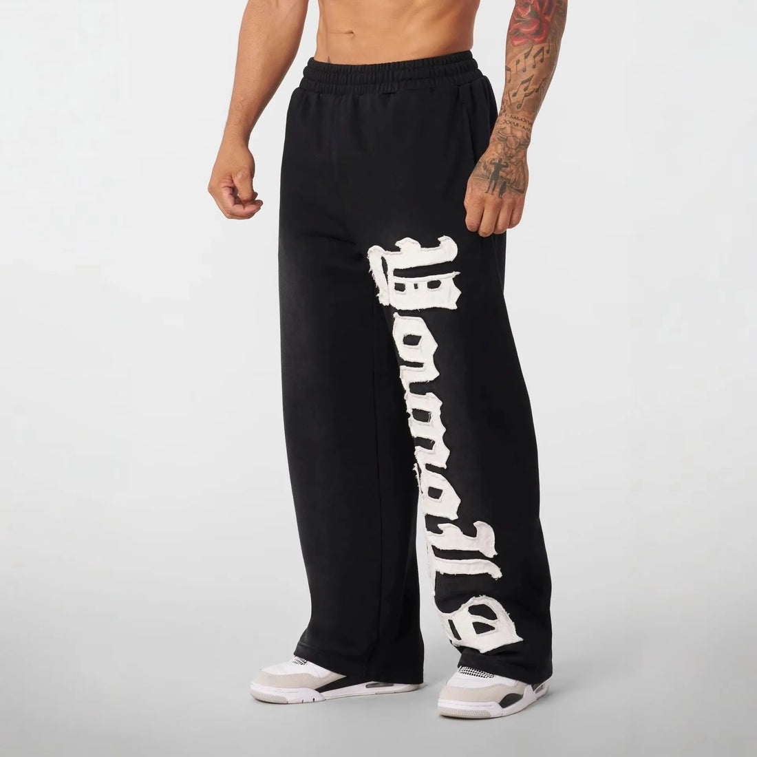 Men's Anime Collaboration Sweatpants - Wide-Leg Joggers Hip Hop Streetwear Pants