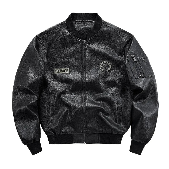 Men's Autumn Winter Fashion Leather Jacket -  Warm Casual Motorcycle Jacket