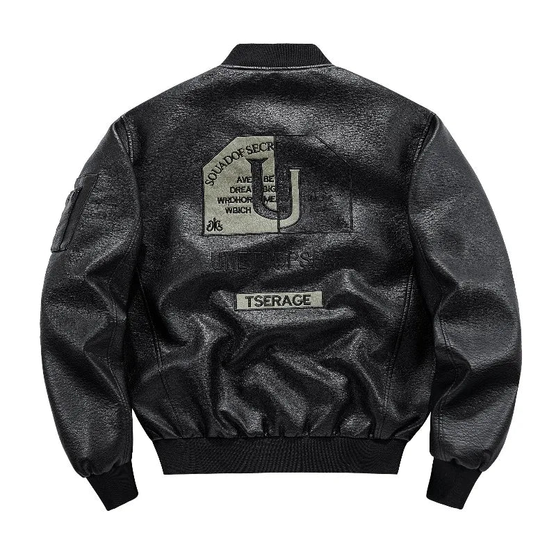 Men's Autumn Winter Fashion Leather Jacket -  Warm Casual Motorcycle Jacket
