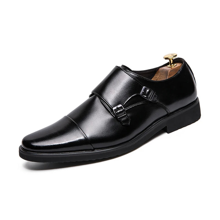 Men's Genuine Leather Oxford Shoes - British Lace-Up Dress Shoes