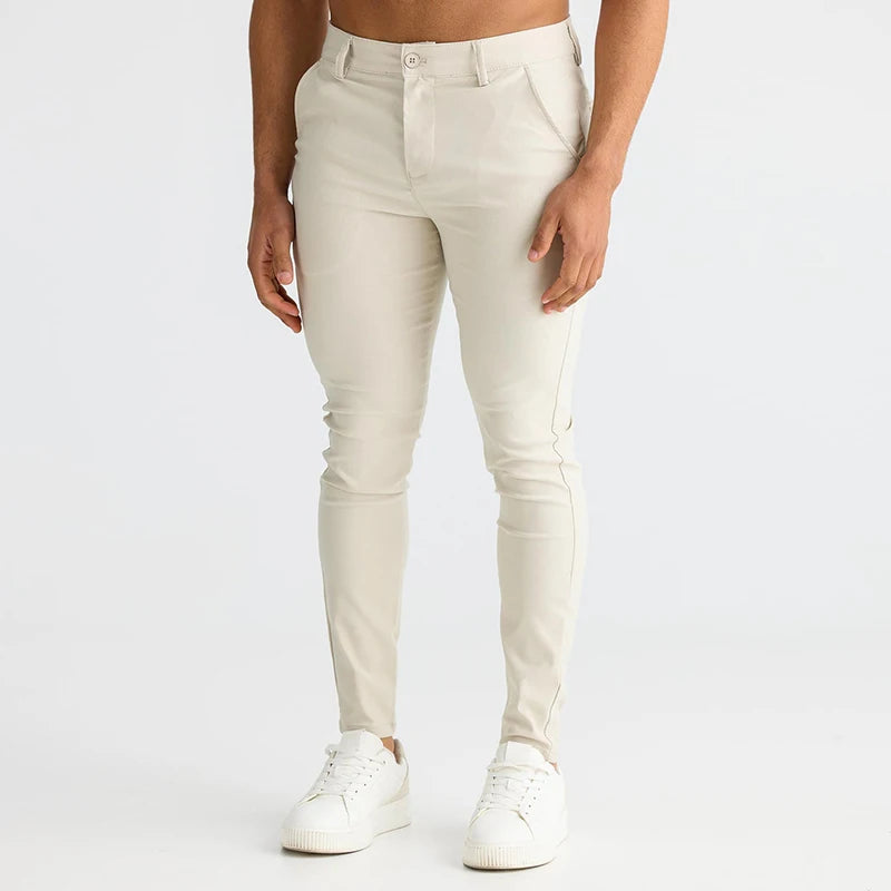 Modern Men's Formal Casual Pants Straight Fit Classic Trousers