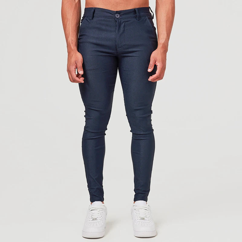 Modern Men's Formal Casual Pants Straight Fit Classic Trousers