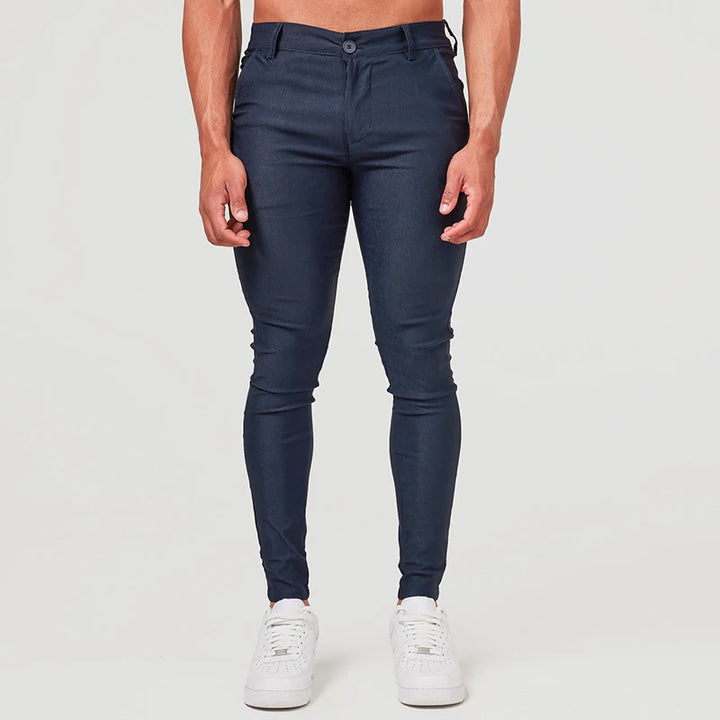 Modern Men's Formal Casual Pants Straight Fit Classic Trousers