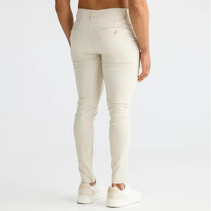 Modern Men's Formal Casual Pants Straight Fit Classic Trousers