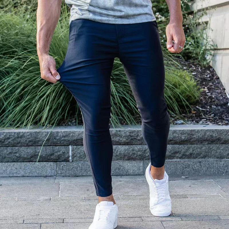 Modern Men's Formal Casual Pants Straight Fit Classic Trousers