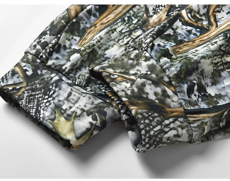 Men’s Tree Camo Jogger Pants – Elastic Waist Drawstring Outdoor Sweatpants