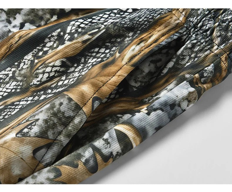 Men’s Tree Camo Jogger Pants – Elastic Waist Drawstring Outdoor Sweatpants