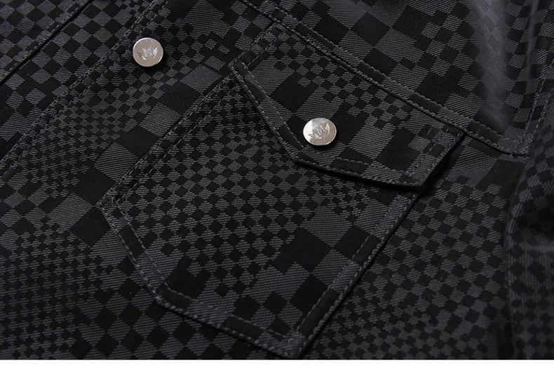 Men’s Black Faux Leather Jacket – Lapel Button-Down Slim Fit Casual Business Coat