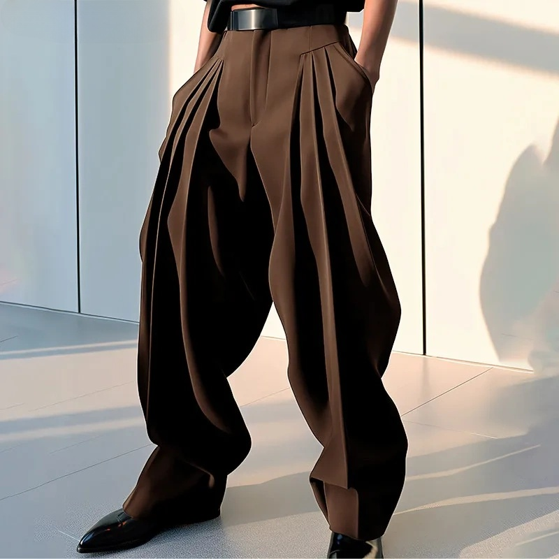 Men’s Pleated Jogger Pants Loose - New Style Casual Streetwear Trousers