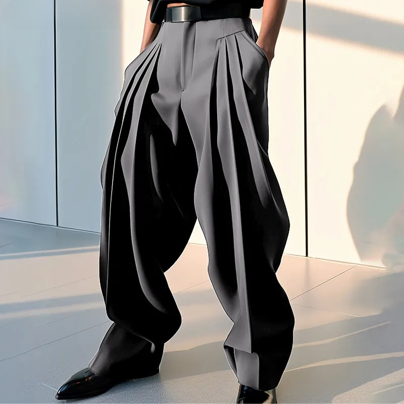 Men’s Pleated Jogger Pants Loose - New Style Casual Streetwear Trousers