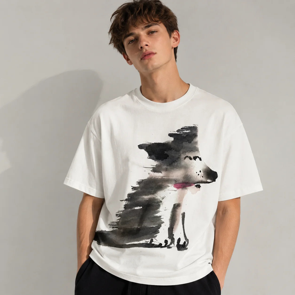 Men's Print Graphic T-Shirt – Oversized Crew Neck Short Sleeve Casual Streetwear